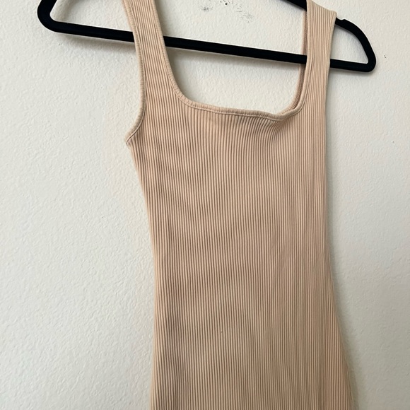 Tan Slit Maxi Dress - Picture 6 of 7